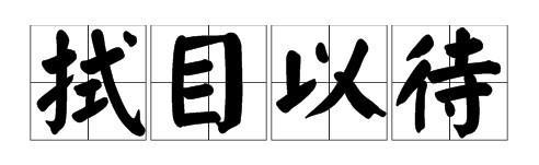 拭目以待是什么意思